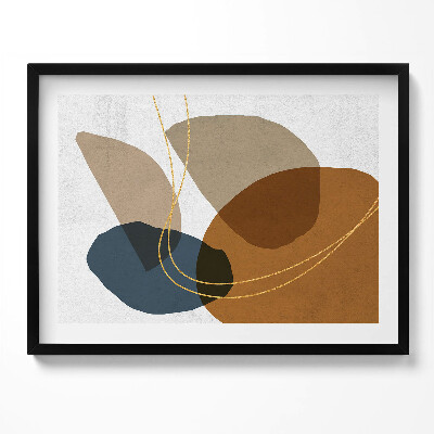 Kép keretben Absztrakt formák földszínek