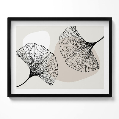 Kép keretben Levélmotívum minimalista stílus