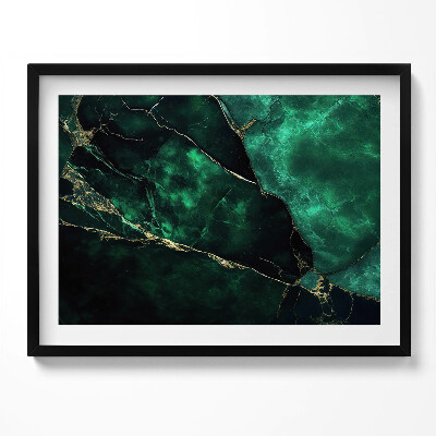Kép keretben Zöld márvány textúra