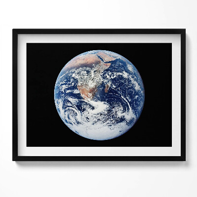Kép keretben Föld gömbölyű képe