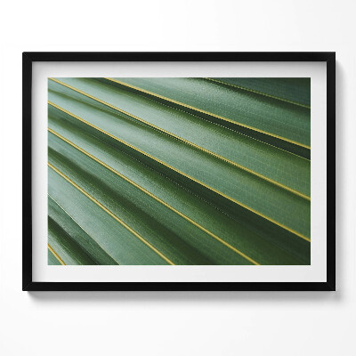 Kép keretben Zöld levelek sávos mintázata