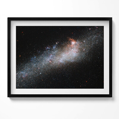 Kép keretben Galaxis csillagokkal és gázfelhőkkel