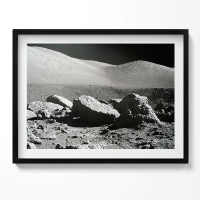 Kép keretben Holdbéli táj sziklák és homok