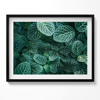 Kép keretben Zöld levelek mintázata