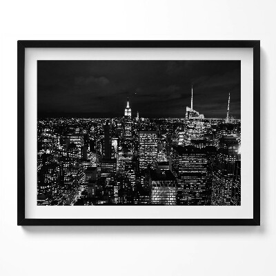 Kép keretben Éjszakai városkép fényeivel