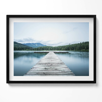 Kép keretben Híd a tó felett