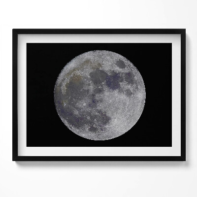 Kép keretben Telihold sötét háttérrel