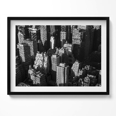 Kép keretben Fekete-fehér városi táj