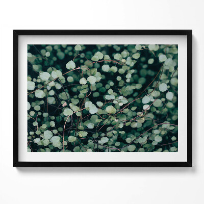 Kép keretben Zöld levelek természetes motívum