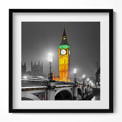 Keretezett falikép Big Ben és a Westminster-híd