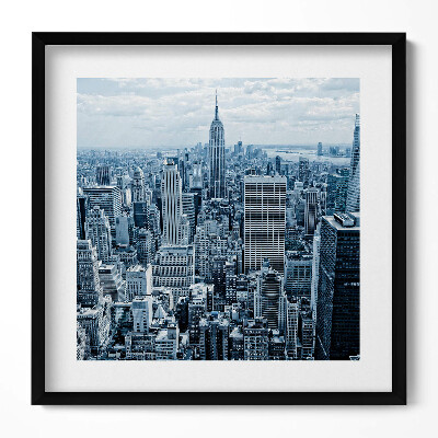 Keretezett falikép New York város panorámája