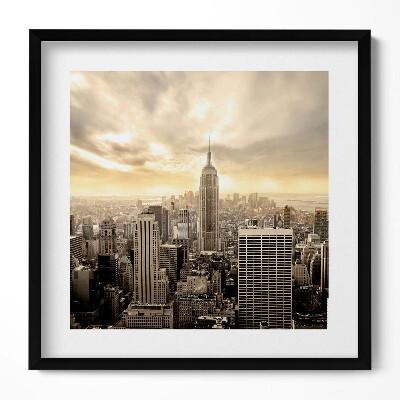 Keretezett falikép New York-i városkép Empire State Building