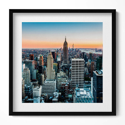 Keretezett falikép New York város panorámája