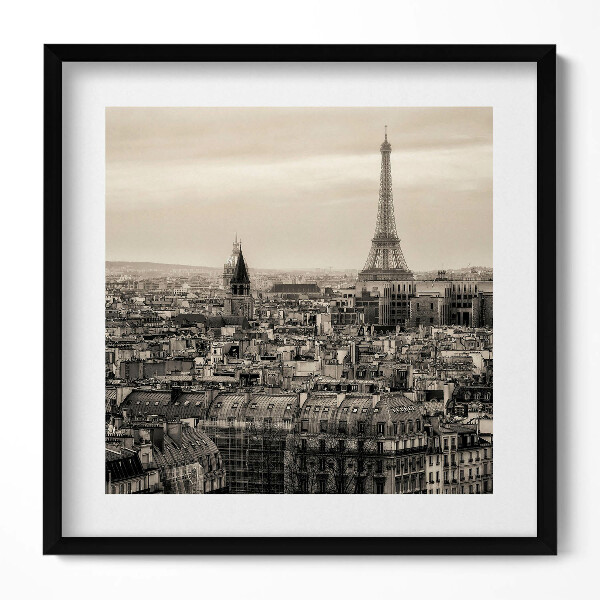 Keretezett falikép Párizsi városkép Eiffel-torony