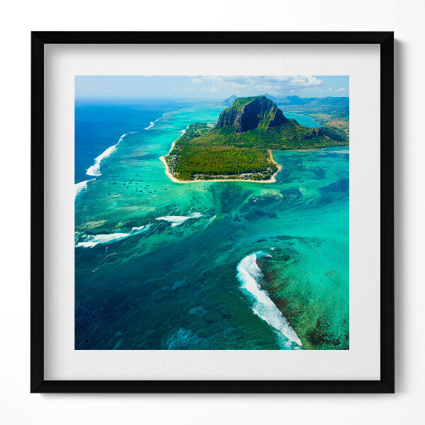 Keretezett falikép Trópusi sziget türkizkék víz