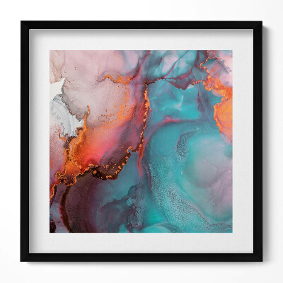 Keretezett falikép Absztrakt színes áramlások