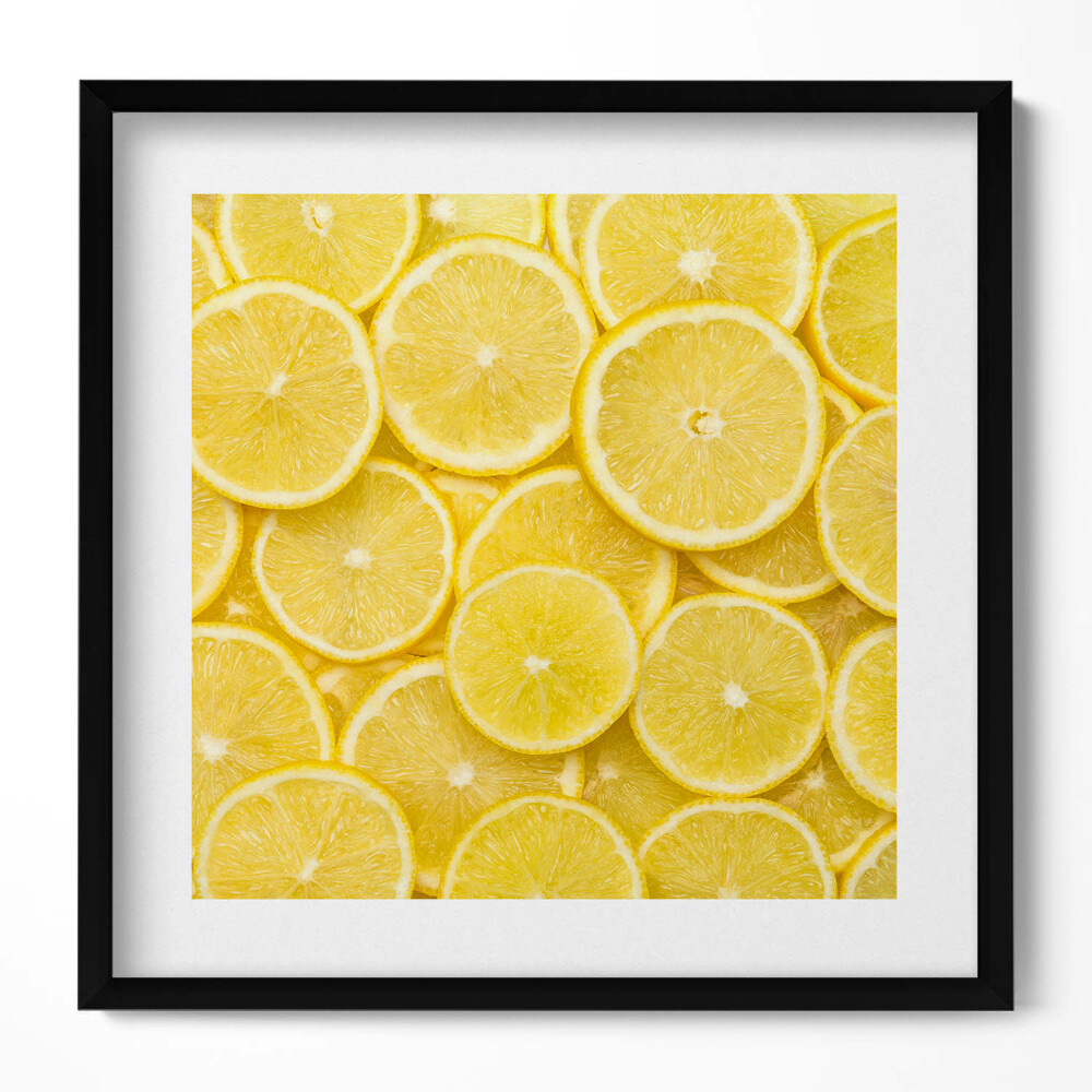 Keretezett falikép Citromszeletek mintázata
