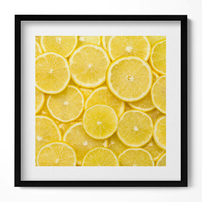 Keretezett falikép Citromszeletek mintázata