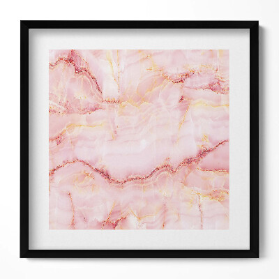 Keretezett falikép Rózsaszín márvány mintázat