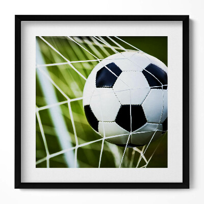Keretezett falikép Foci labda a hálóban