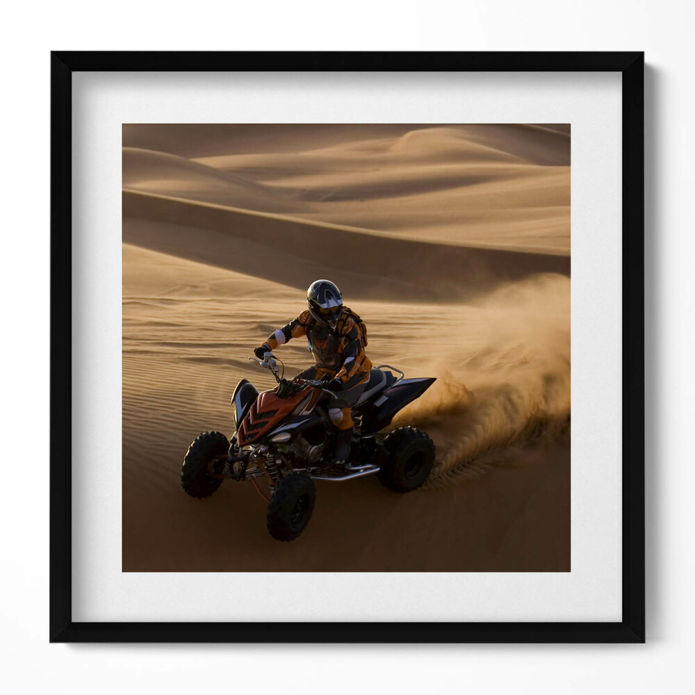 Keretezett falikép Quad motorozás a homokdűnék között