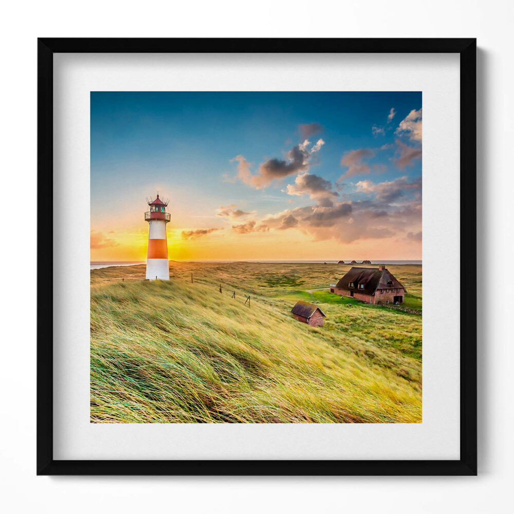 Keretezett falikép Fénytorony naplementében