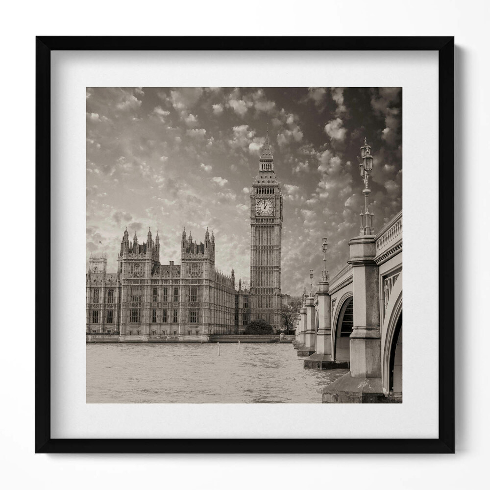 Keretezett falikép Big Ben és a Parlament