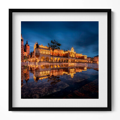 Keretezett falikép Tükörkép a város épületeiről