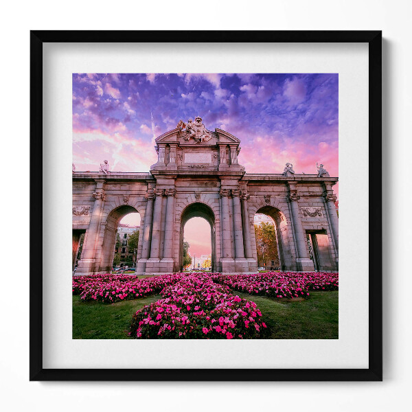 Keretezett falikép Gyönyörű diadalív virágokkal