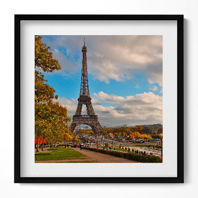 Keretezett falikép Eiffel-torony a háttérben