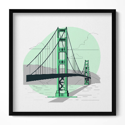 Keretezett falikép Híd modern stílusban