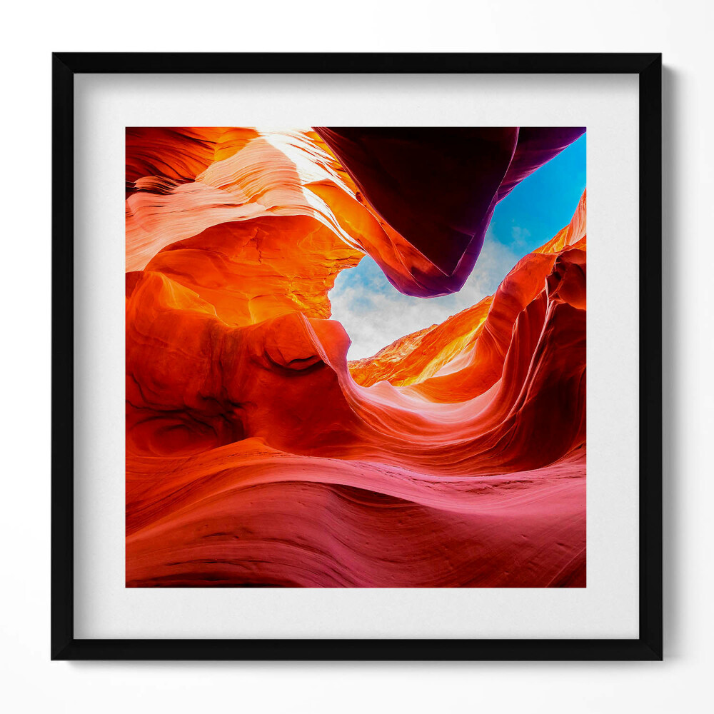 Keretezett falikép Vöröses sziklaformációk és ég