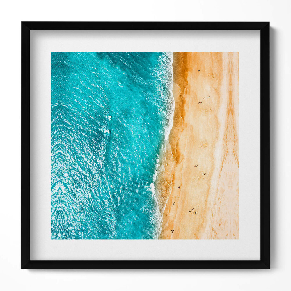 Keretezett falikép Tengerparti táj homok és víz