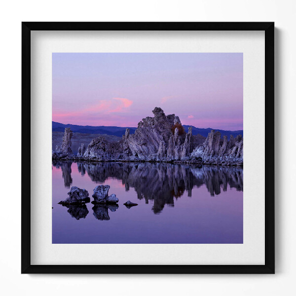 Keretezett falikép Hegyek és víz tükröződése