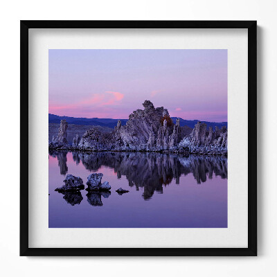 Keretezett falikép Hegyek és víz tükröződése