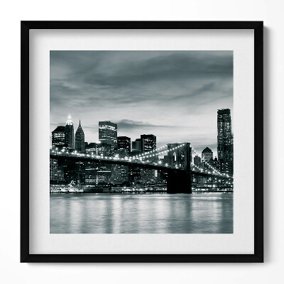 Keretezett falikép Brooklyn híd városi táj