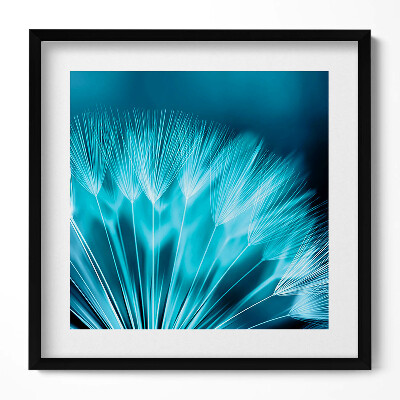 Keretezett falikép Pillangóvirág részlete kék árnyalatokban