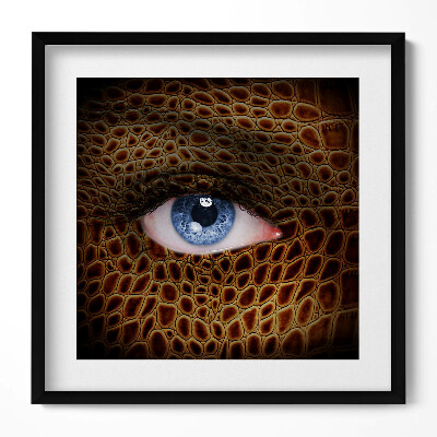 Keretezett falikép Kígyóbőr és szem motívum