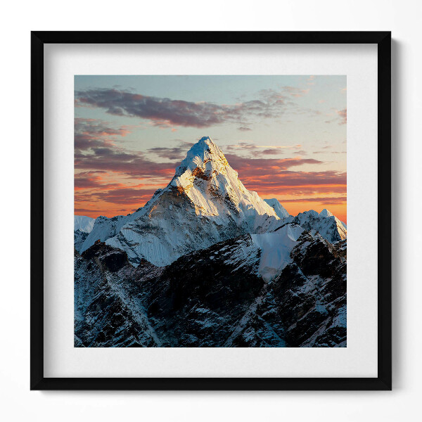 Keretezett falikép Havas hegy csodás naplementében