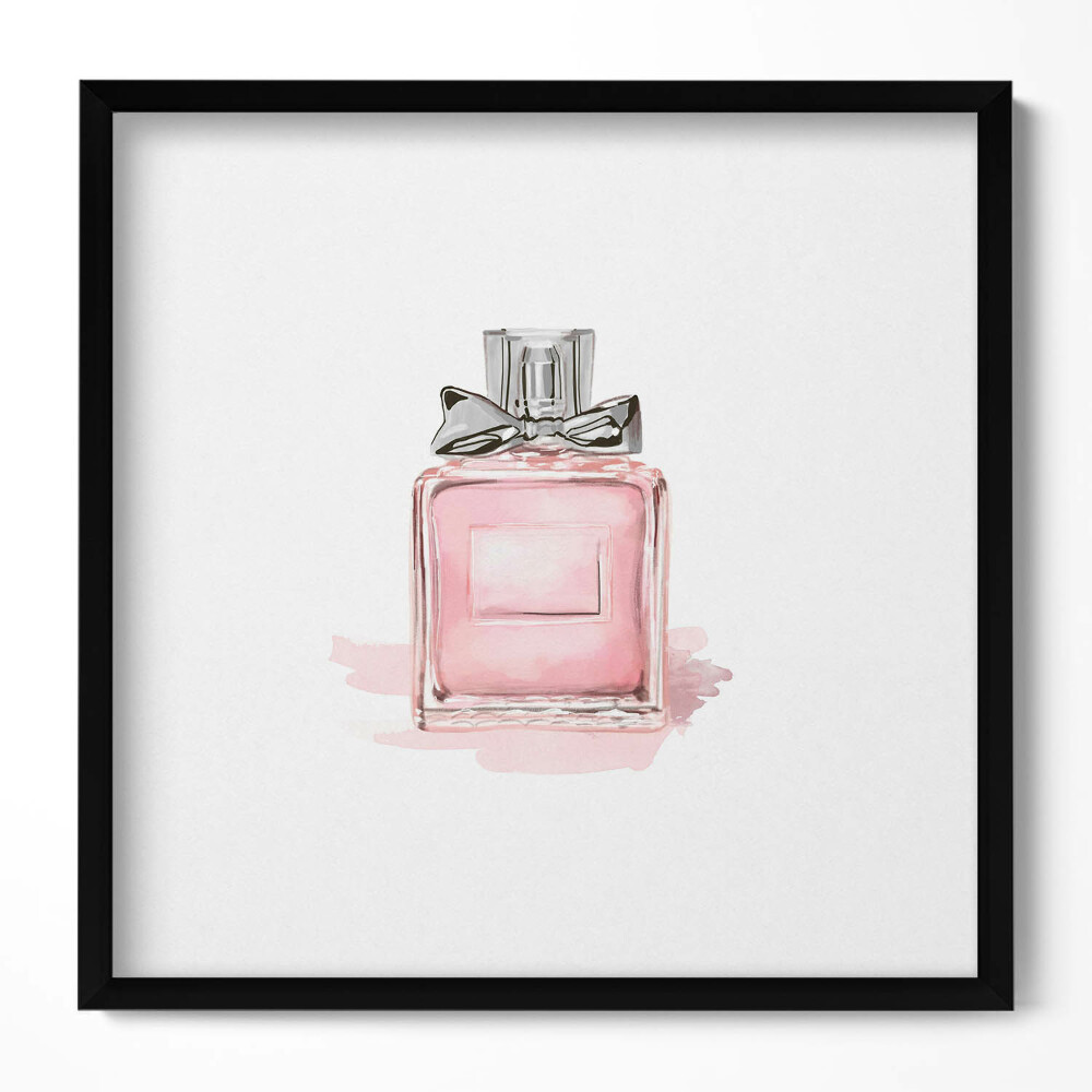 Keretezett falikép Rózsaszín parfüm üveg