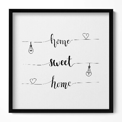 Keretezett falikép Otthon édes otthon felirat