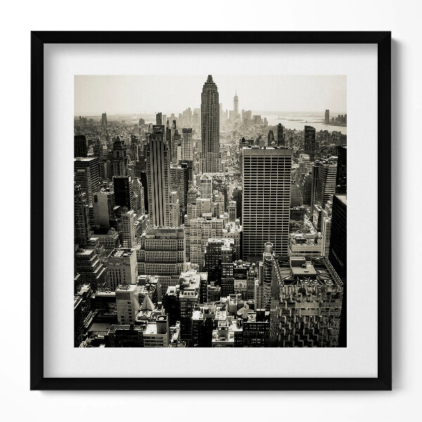 Keretezett falikép New York város panorámája