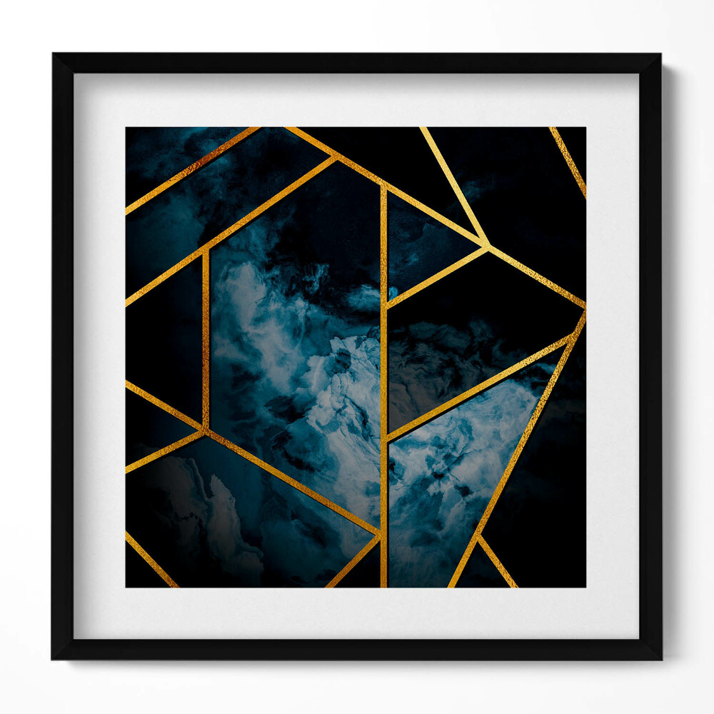 Keretezett falikép Absztrakt geometriai mintázat