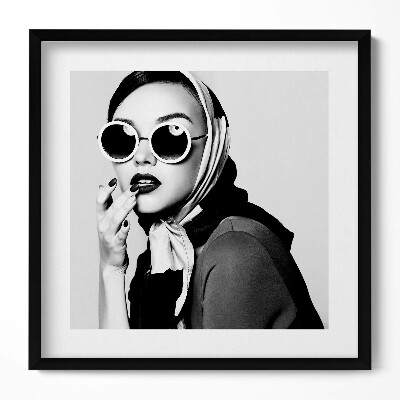 Keretezett falikép Stílusos nő napszemüvegben