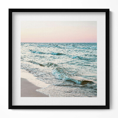 Keretezett falikép Tengerparti táj hullámokkal