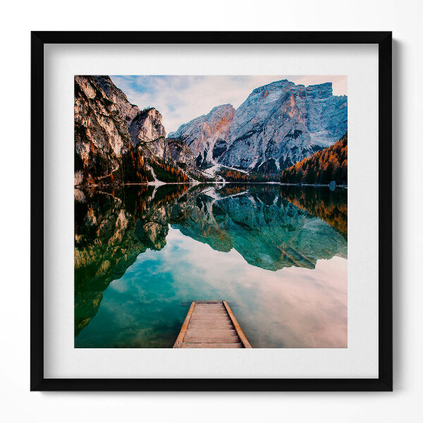 Keretezett falikép Tükörkép a hegyekről