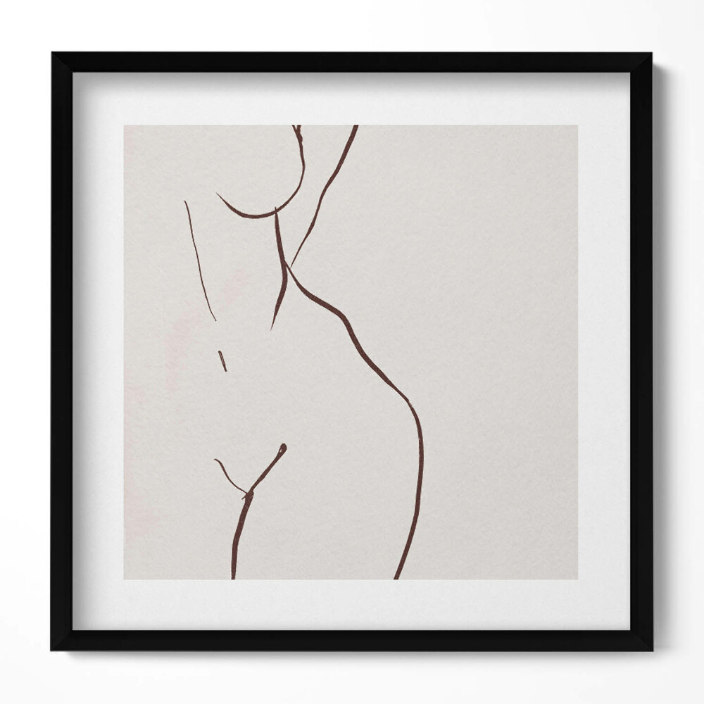 Keretezett falikép Absztrakt női akt