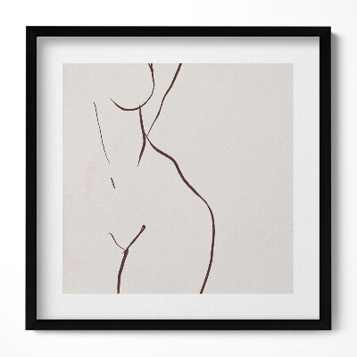 Keretezett falikép Absztrakt női akt