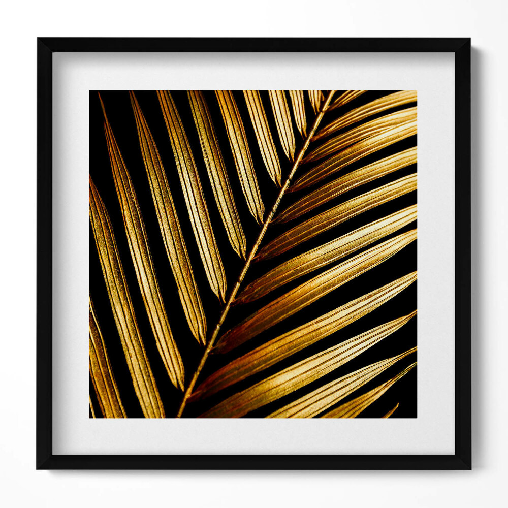 Keretezett falikép Arany színű pálmalevél