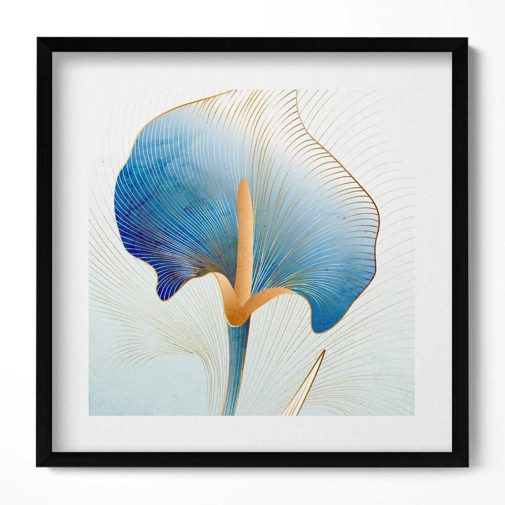 Keretezett falikép Absztrakt virág motívum